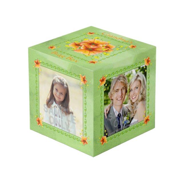 Cube Photo Boîte orange délicieuse de Brag de grand-maman de (Angle devant)
