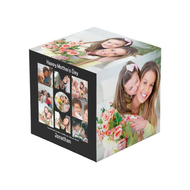 Cube Photo Cadeau personnalisé pour maman mère Fête des mères (Angle devant)