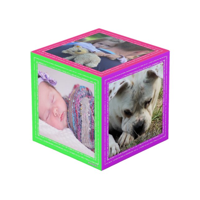 Cube photo - Cadres de couleur vive - HAMbWG (Angle devant)