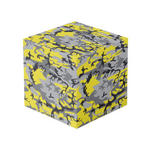 Cube Photo Camouflage jaune et gris, Militaire, Armée