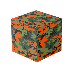 Cube Photo Camouflage orange et vert, Militaire, Armée