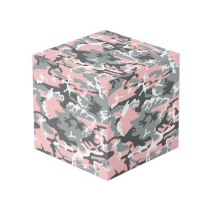 Cube Photo Camouflage rose et gris, Militaire, Armée
