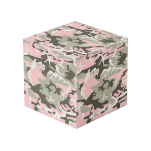 Cube Photo Camouflage rose et vert, Militaire, Armée