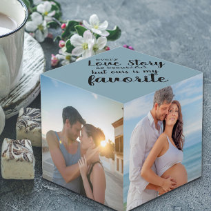 Cube Photo Chaque histoire d'amour est belle Personnalisé 4 P