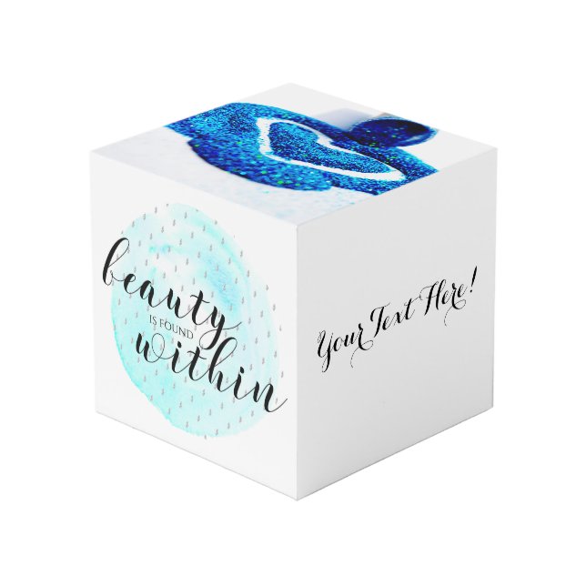 Cube Photo Citation de beauté de l'aquarelle (Angle devant)