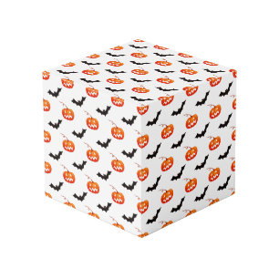 Cube Photo Citrouilles et chauves-souris d'Halloween, Trou ou