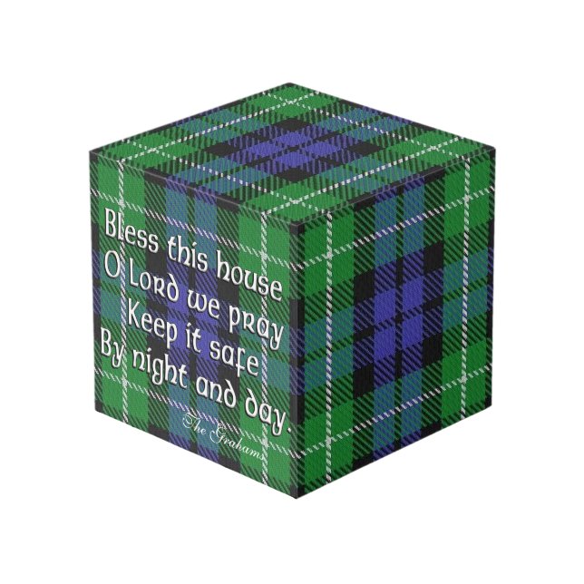 Cube Photo Clan Graham Tartan House Bénédiction (Angle devant)