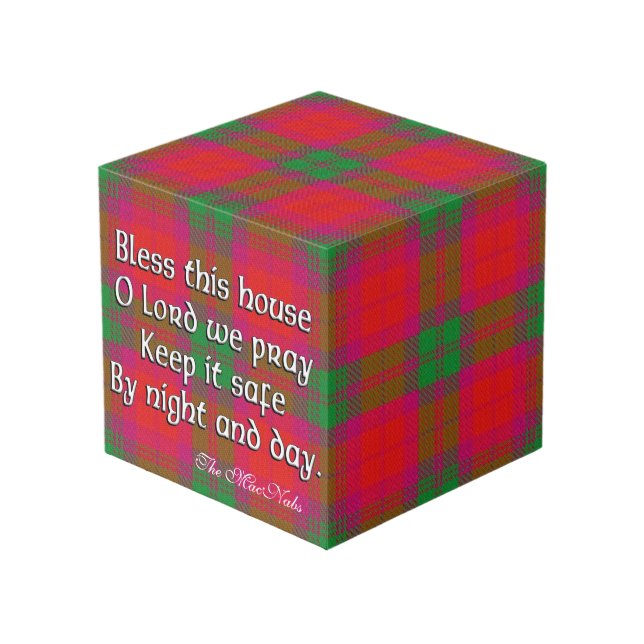 Cube Photo Clan MacNab Tartan House Bénédiction (Angle devant)