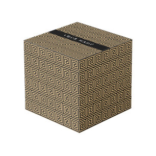 Cube Photo Clé Méandre Grec Brun, Votre Nom, Personnaliser