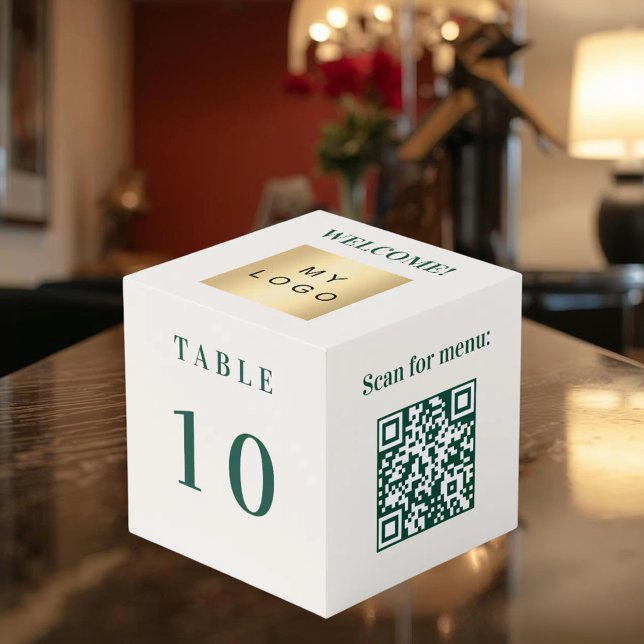 Cube Photo Code QR de numéro de table menu logo entreprise iv (Créateur téléchargé)
