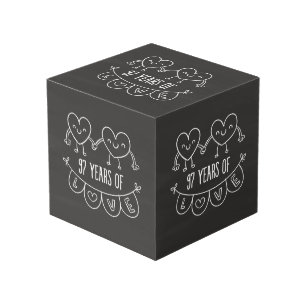 Cube Photo Coeurs de calèche-cadeaux du 97e anniversaire