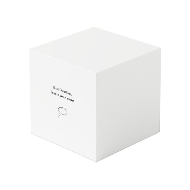 Cube Photo Conception personnalisable Ne pas surpenser (Angle devant)