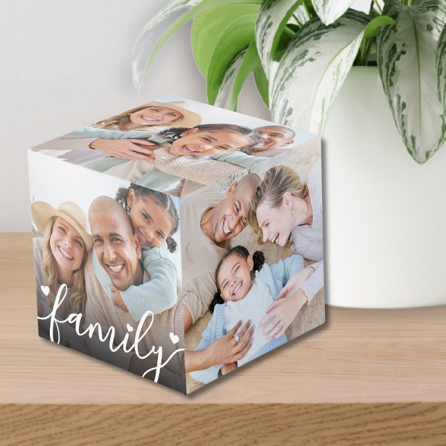 Cube Photo Créez vos propres photos de famille à 5 côtés (Create Your Own 5 Side Picture Family Photos cube )