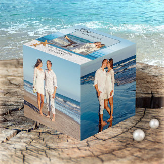 Cube photo de mariage de plage