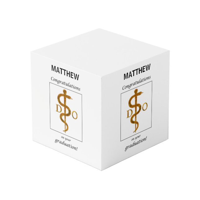 Cube Photo Docteur en ostéopathie Diplôme Félicitations (Angle devant)