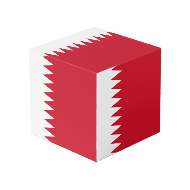 Cube Photo Drapeau de Bahreïn (Angle devant)