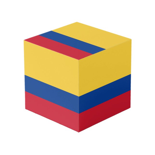 Cube Photo Drapeau de Colombie (Angle devant)