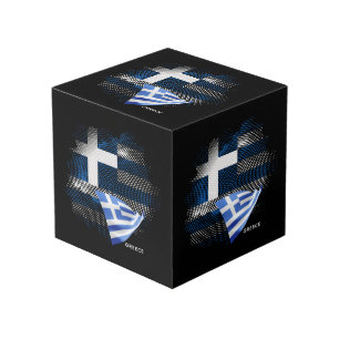 Cube Photo Drapeau de la Grèce