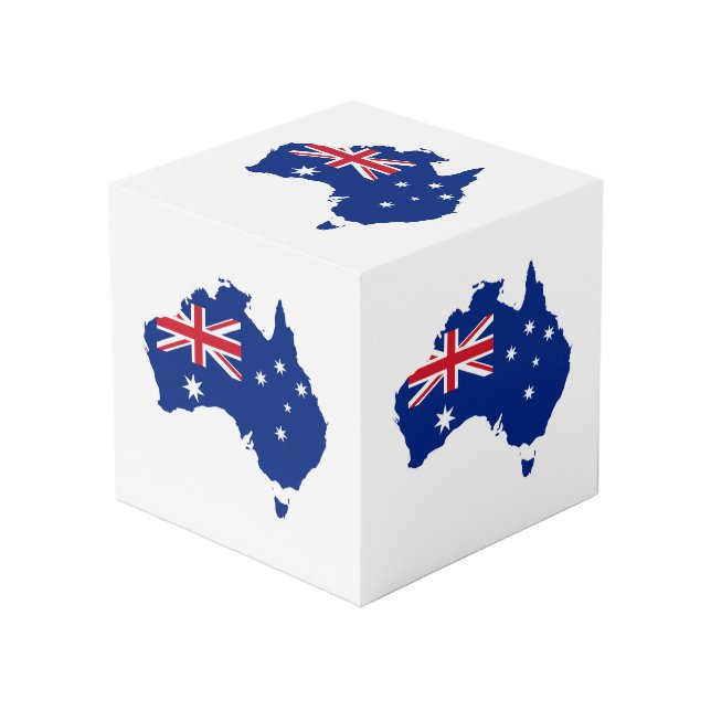 Cube Photo Drapeau de l'Australie (Angle devant)