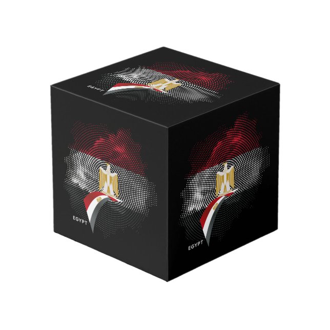 Cube Photo Drapeau de l'Égypte (Angle devant)
