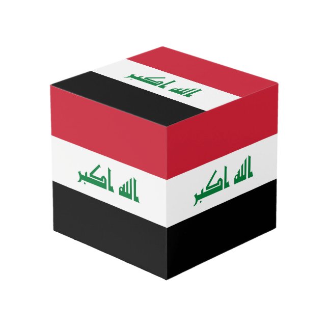 Cube Photo Drapeau de l'Irak (Angle devant)