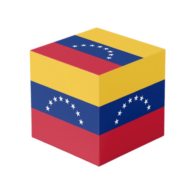 Cube Photo Drapeau du Venezuela (Angle devant)