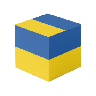 Cube Photo Drapeau d'Ukraine