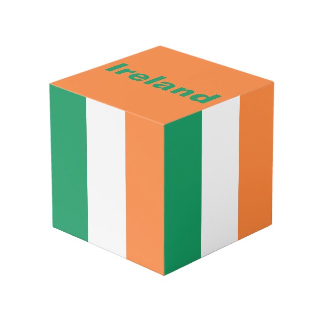 Cube Photo Drapeau national de l'Irlande, Norme irlandaise, B (Angle devant)