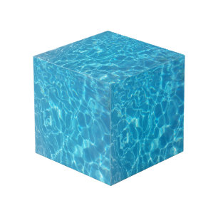 Cube Photo Eau de piscine bleu ciel cristallin