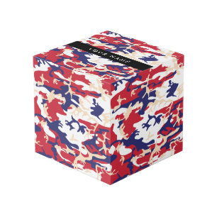 Cube Photo Fête de l'Indépendance Camouflage Votre nom Person
