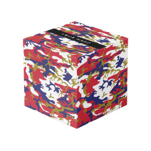 Cube Photo Fête de l'Indépendance Camouflage Votre nom Person