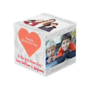 Cube Photo Fête des mères mignonne Photo Collage 4 photos