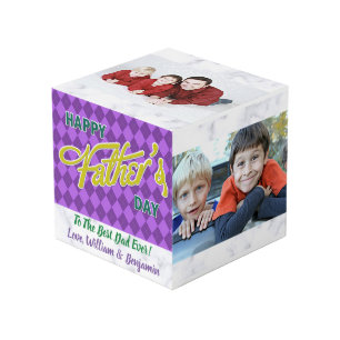 Cube Photo Fête des pères Love Photo Collage 4 Photos