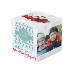 Cube Photo Fête des pères Love Photo Collage 4 Photos
