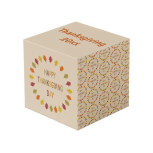 Cube Photo Feuilles de chêne Thanksgiving Custom