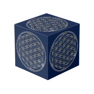 Cube Photo Fleur de la vie / Blume des Lebens - argent
