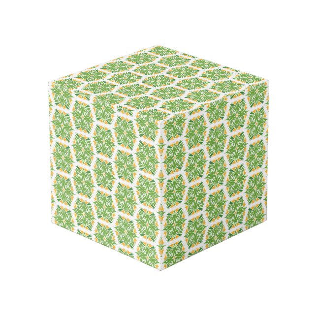 Cube Photo Fleurs Vertes, Motif De Fleurs, Modèle Floral (Angle devant)