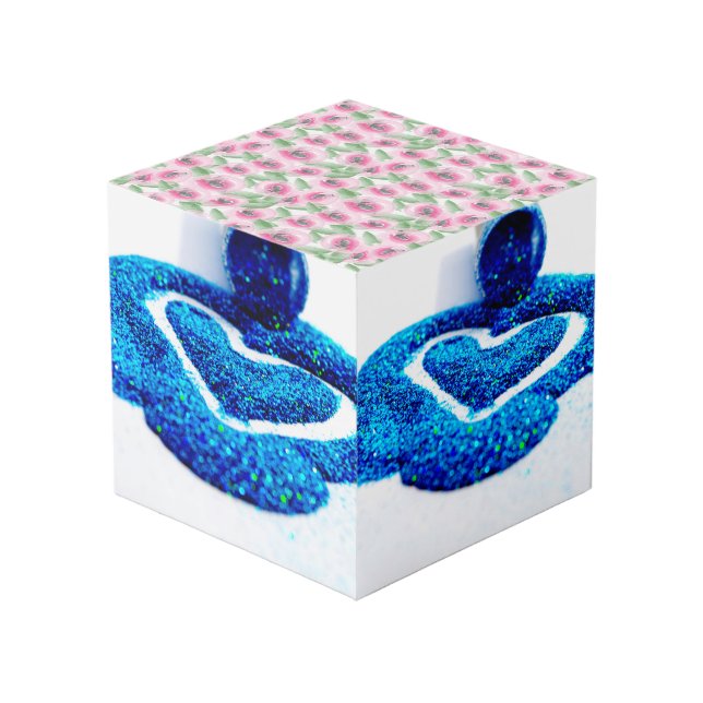 Cube Photo Flore aquarelle (Angle devant)