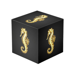 Cube Photo Hippocampe Polygonal Or