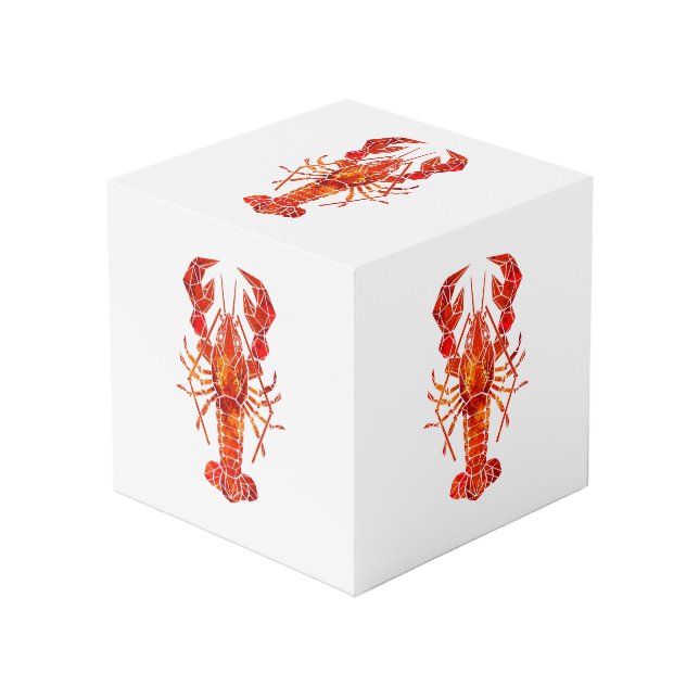 Cube Photo Homard polygonal rouge (Angle devant)