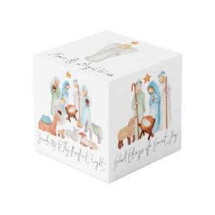 Cube Photo Illustration de la crèche Paroles de Carol Noël