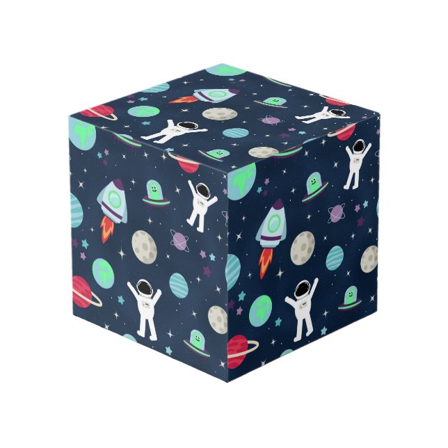 Cube Photo Illustration de motif spatial (Angle devant)