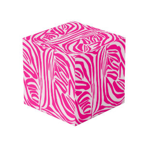 Cube Photo Impression zèbre rose