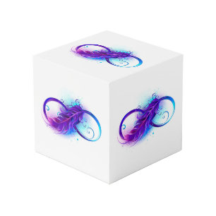 Cube Photo Infinity with purple feather