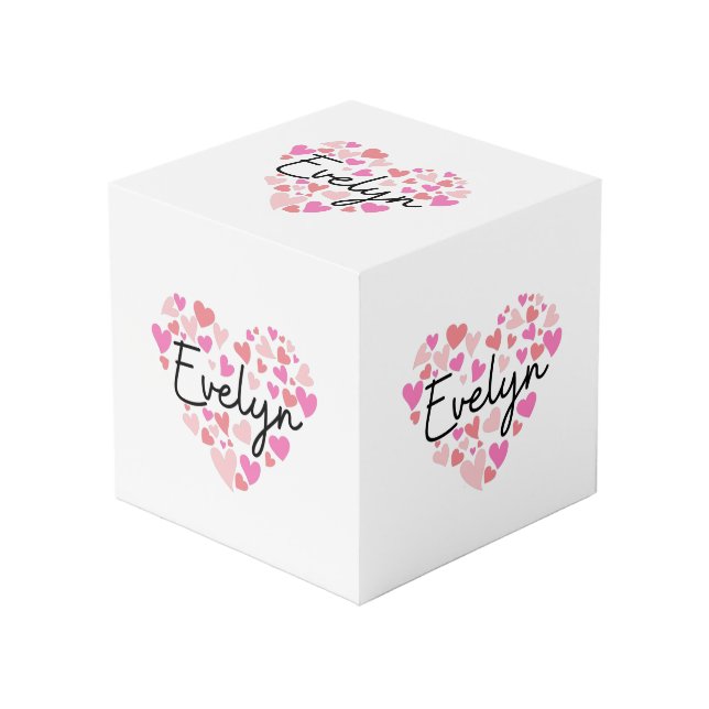 Cube Photo J'aime Evelyn (Angle devant)