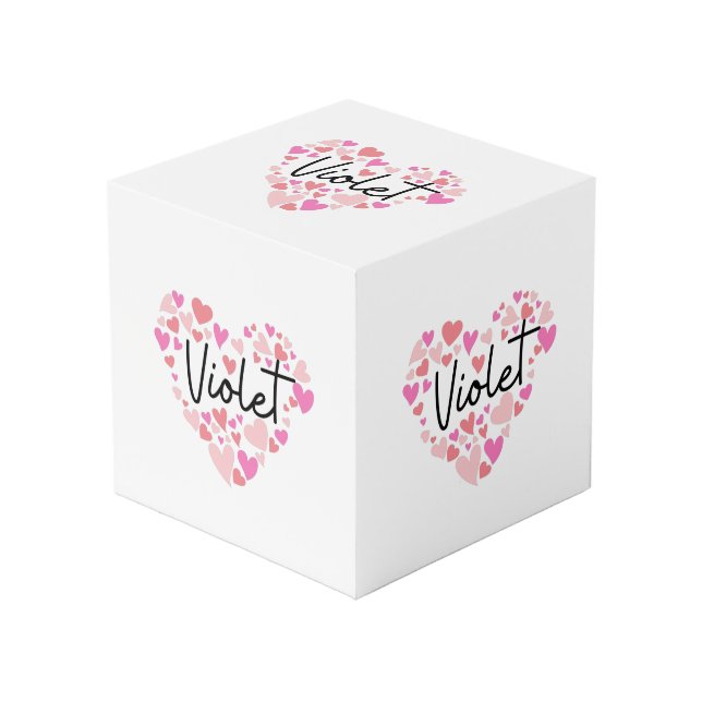 Cube Photo J'aime Violet (Angle devant)