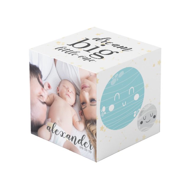 Cube Photo Jolis planètes Kawaii Rêvez Grand Petit Bébé (Angle devant)