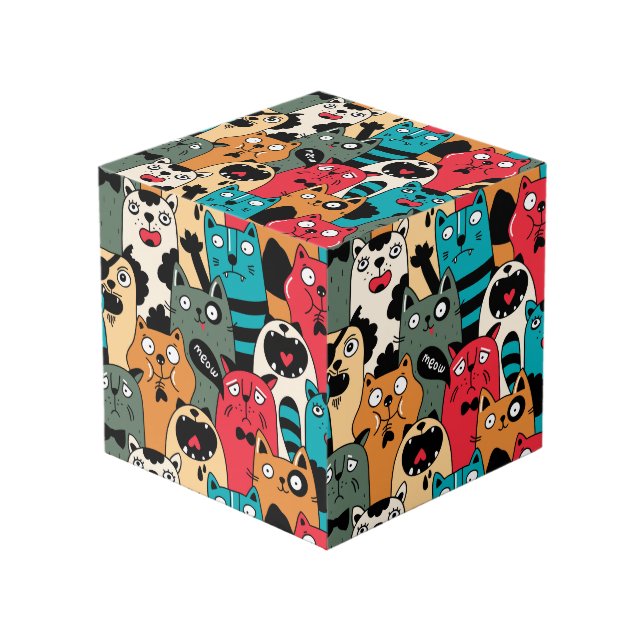 Cube Photo La foule des chats (Angle devant)