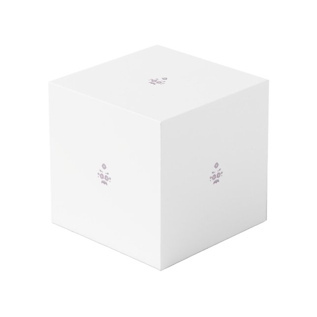 Cube Photo Lait blanc classique Rose décoratif (Angle devant)