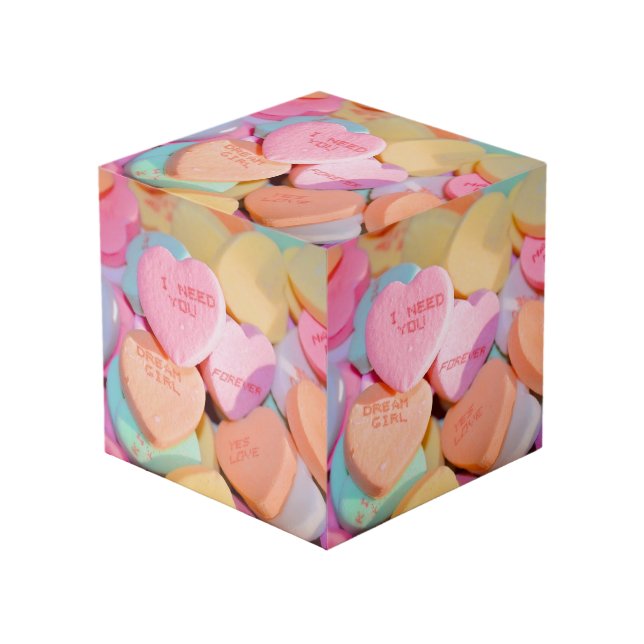 CUBE PHOTO LES COEURS DE LA BOUGIE DE VALENTINE (Angle devant)